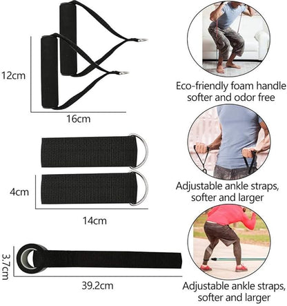 11 Pcs Resistance Band Set For Men & Women