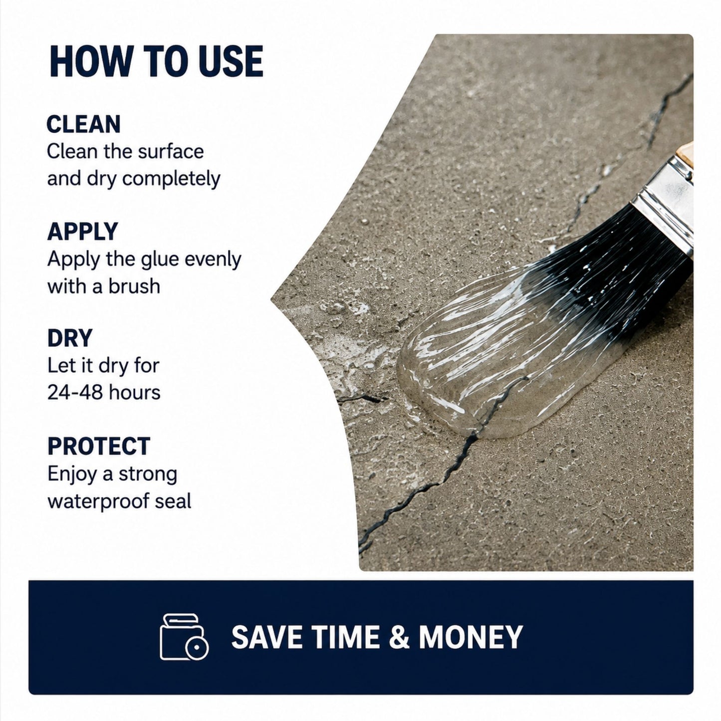 Transparent waterproof glue