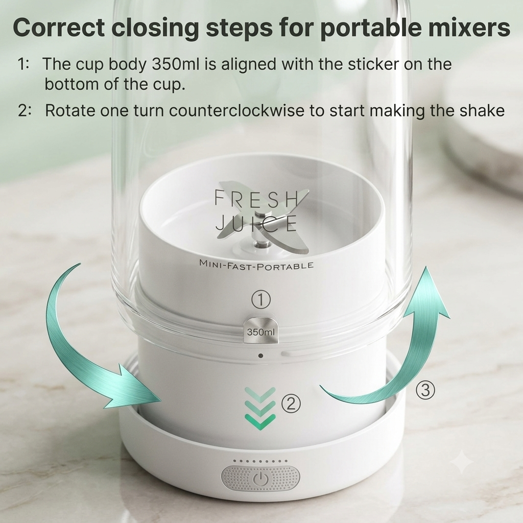🍓 Fresh Juice Portable Blender Bottle (350ml)