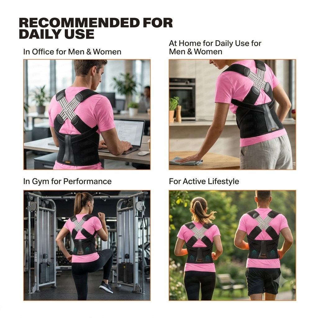 Adjustable Posture Corrector for Men & Women | Back & Shoulder Support