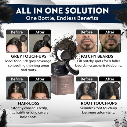 Hair Line Powder Black| Instantly Fuller Looking Hair(40g)