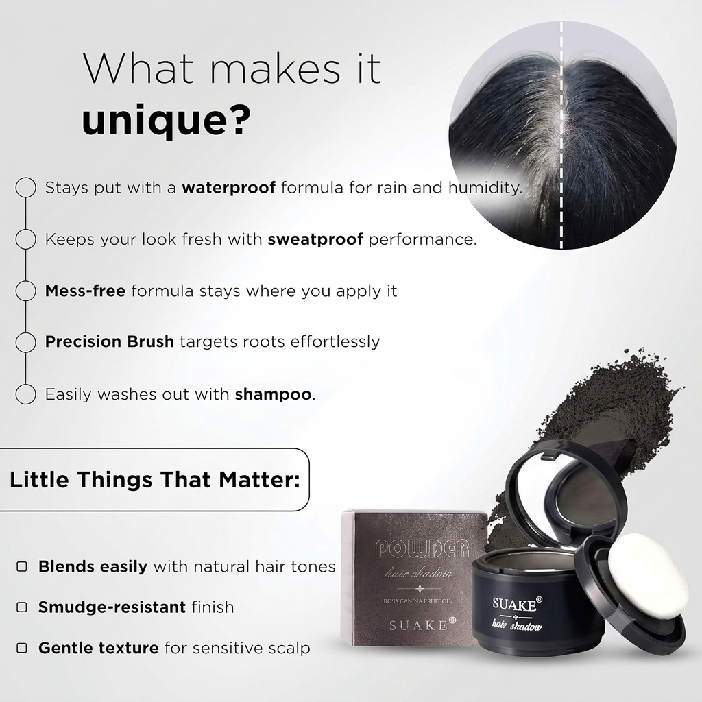 Hair Line Powder Black| Instantly Fuller Looking Hair(40g)