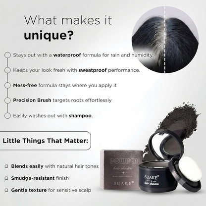 Hair Line Powder Black| Instantly Fuller Looking Hair(40g)