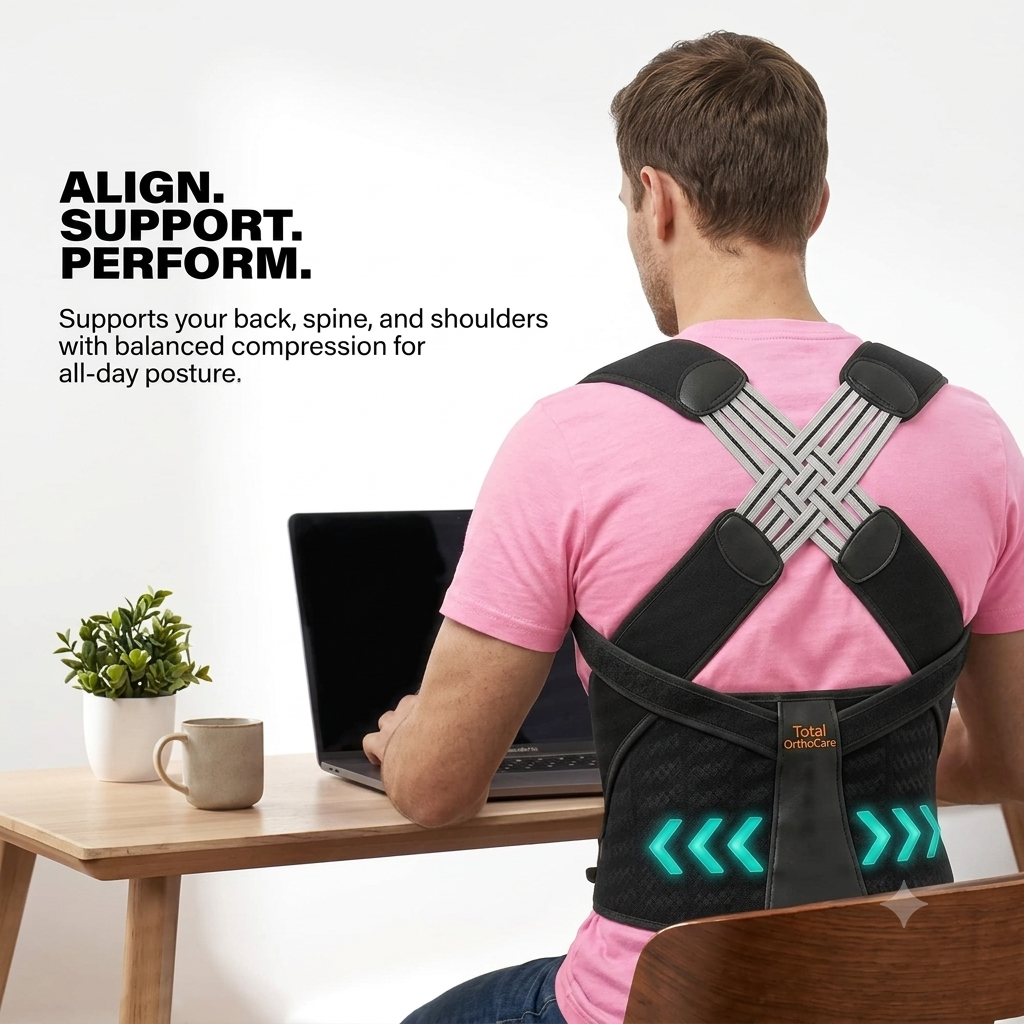 Adjustable Posture Corrector for Men & Women | Back & Shoulder Support